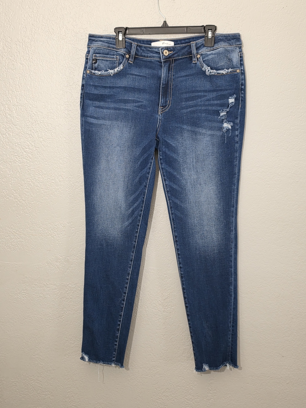 KanCan Distressed Skinny Jeans Dark Wash High Rise Womens 15/31 KC8563D